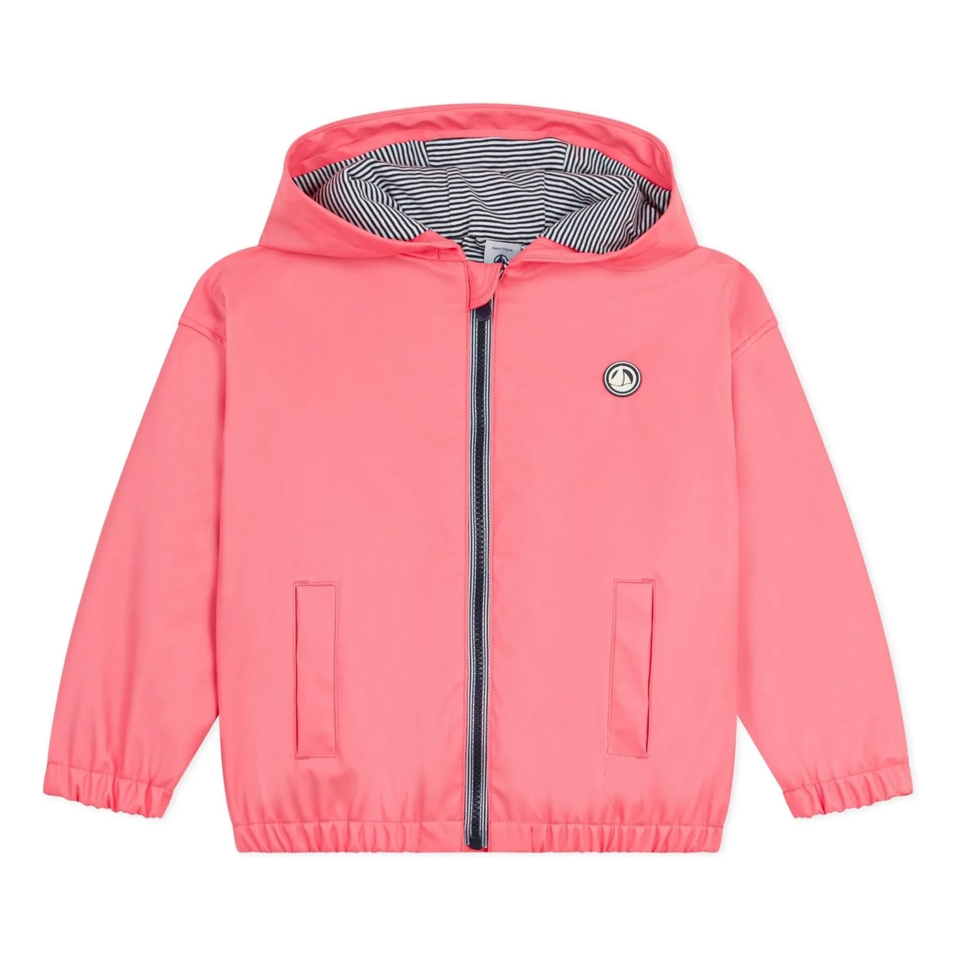 Petit Bateau - Cortavientos con forro de fibra reciclada Wrap | Coral