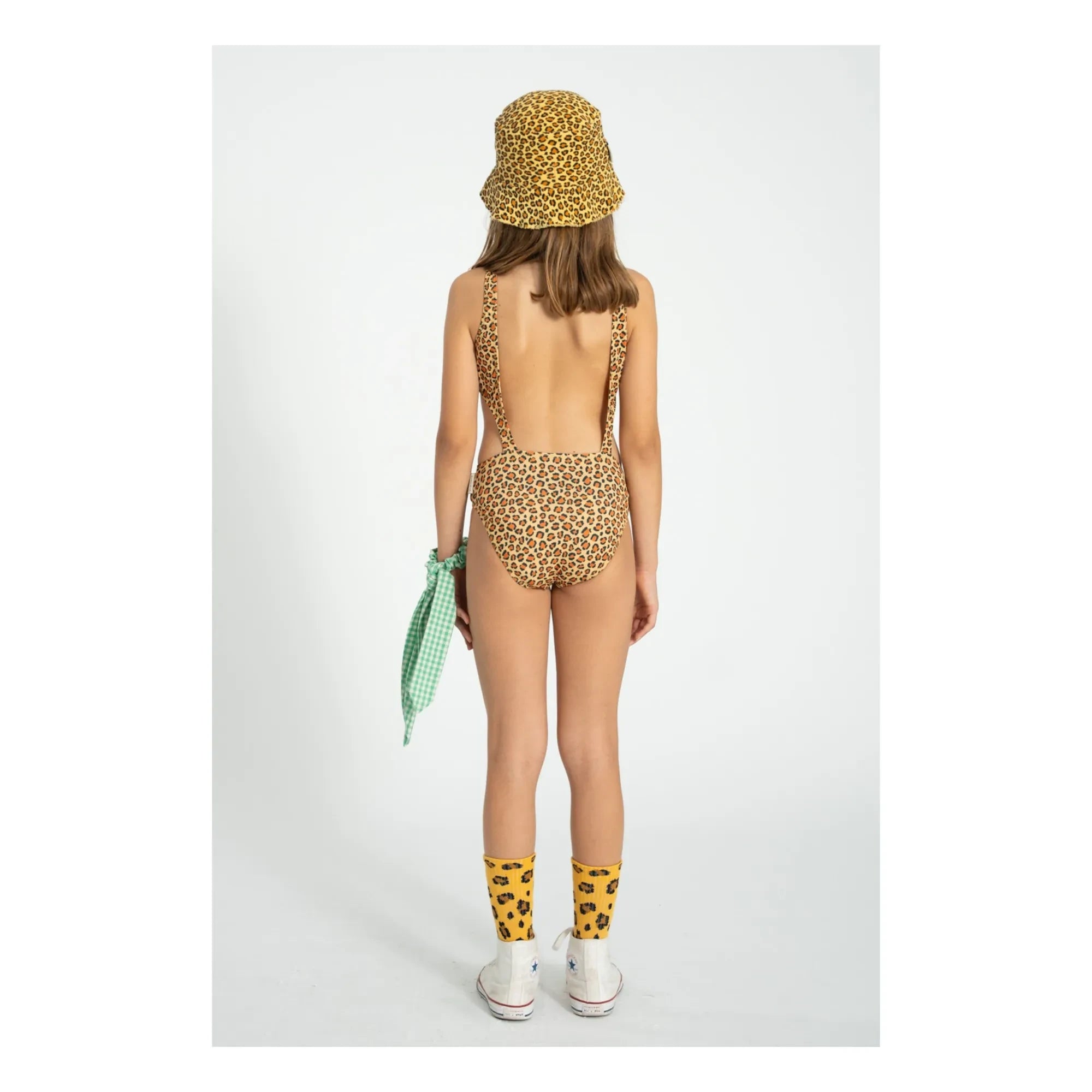 Piupiuchick - Trikini leopardo acanalado Fibras recicladas | Mostaza