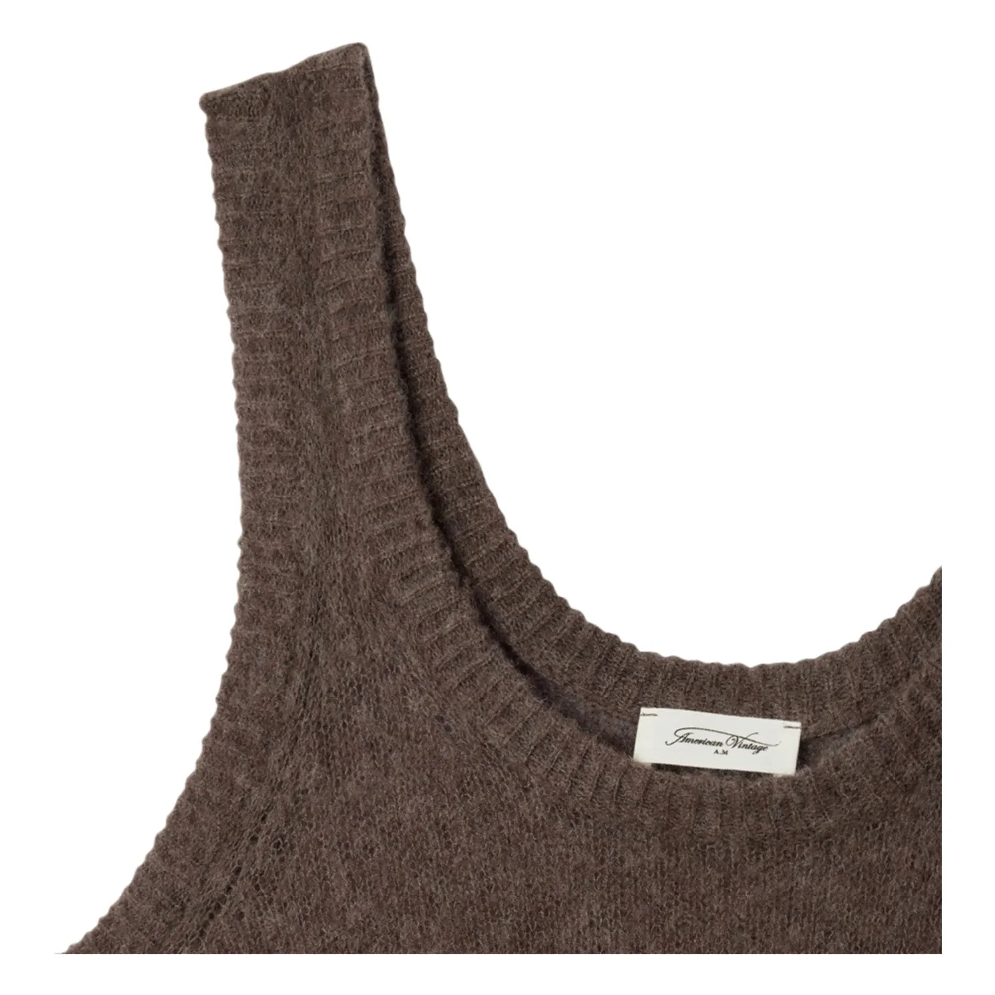 American Vintage - Top de Tirantes de Cachemira y Lana Bodyrow | Marrón