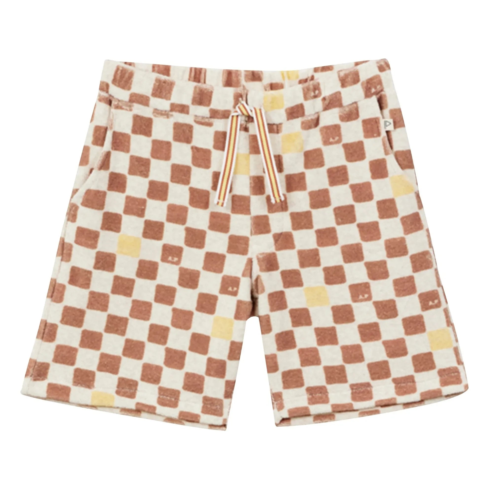 Arsène et Les Pipelettes - Pantalones cortos bermudas de rizo Damier | Marrón