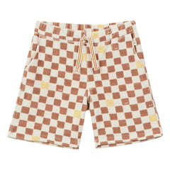 Arsène et Les Pipelettes - Pantalones cortos bermudas de rizo Damier | Marrón