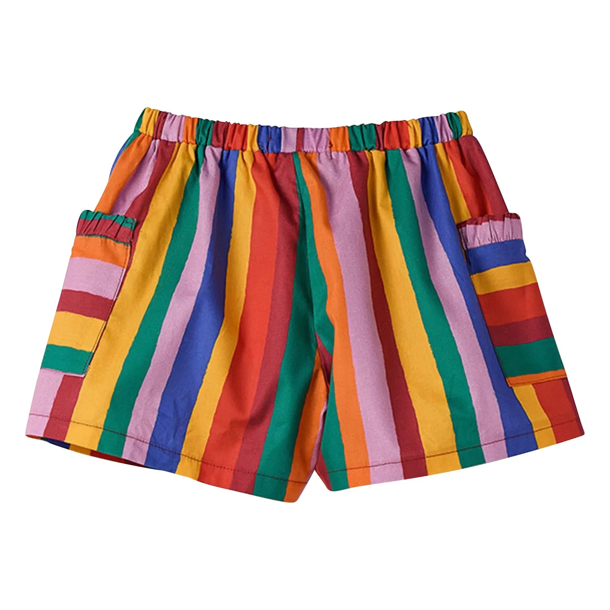 Fabula - Pantalón corto a rayas | Rojo