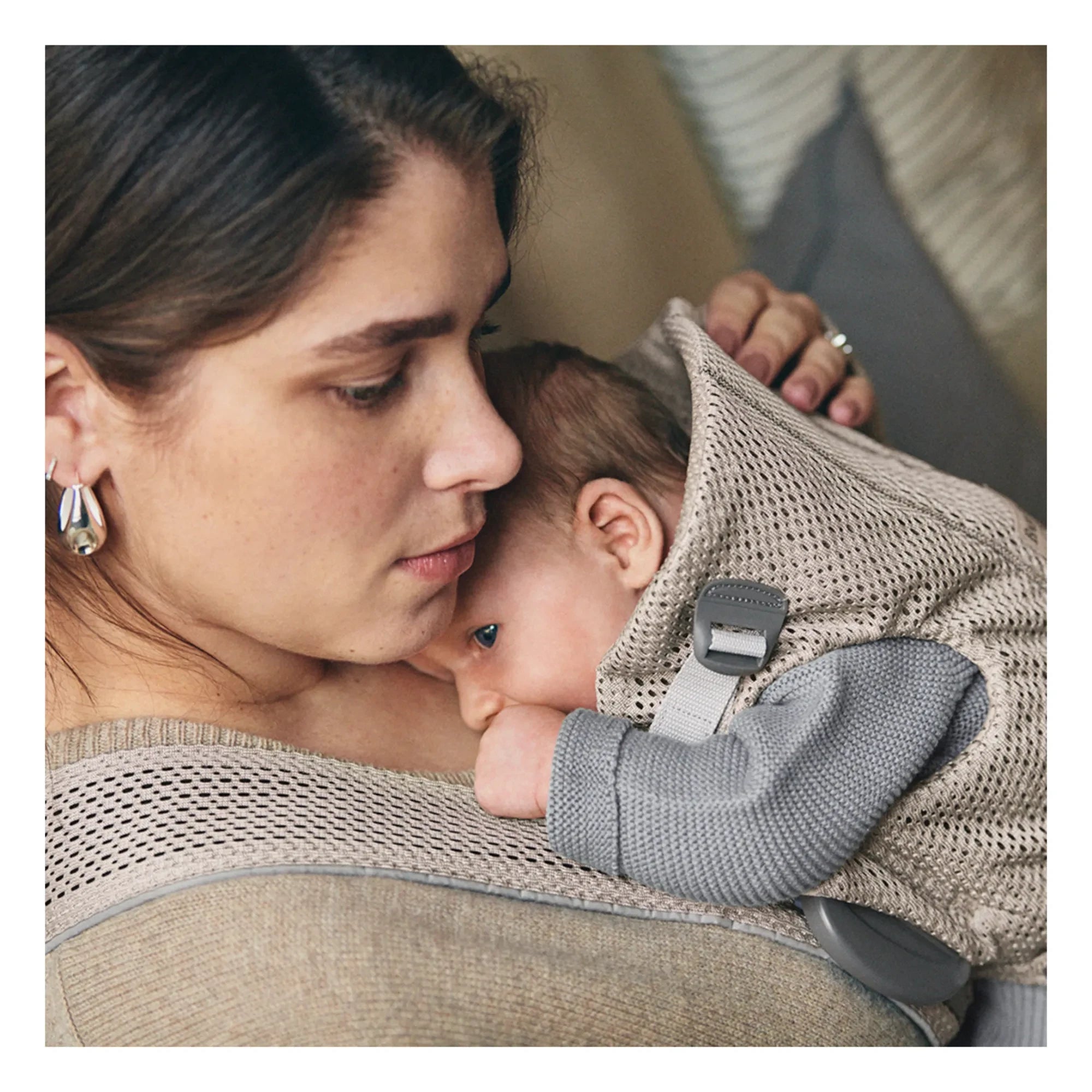 BabyBjörn - Mochila Portabebés Mini Malla | Beige