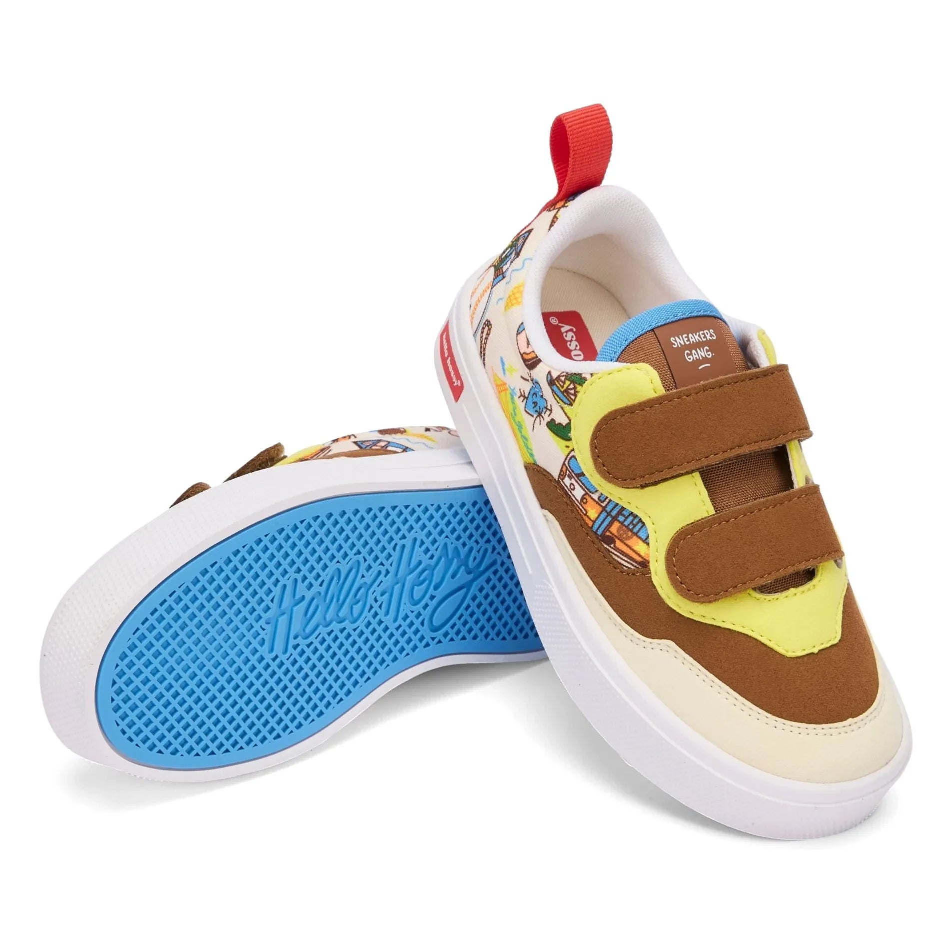 Hello Hossy - Zapatillas deportivas con detalle de arañazos San Francisco | Marrón