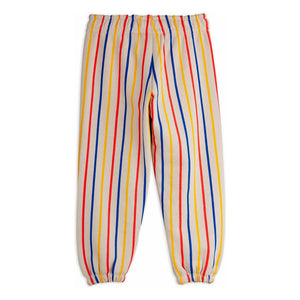 Mini Rodini - Pantalón de chándal de algodón orgánico a rayas de trébol | Crudo