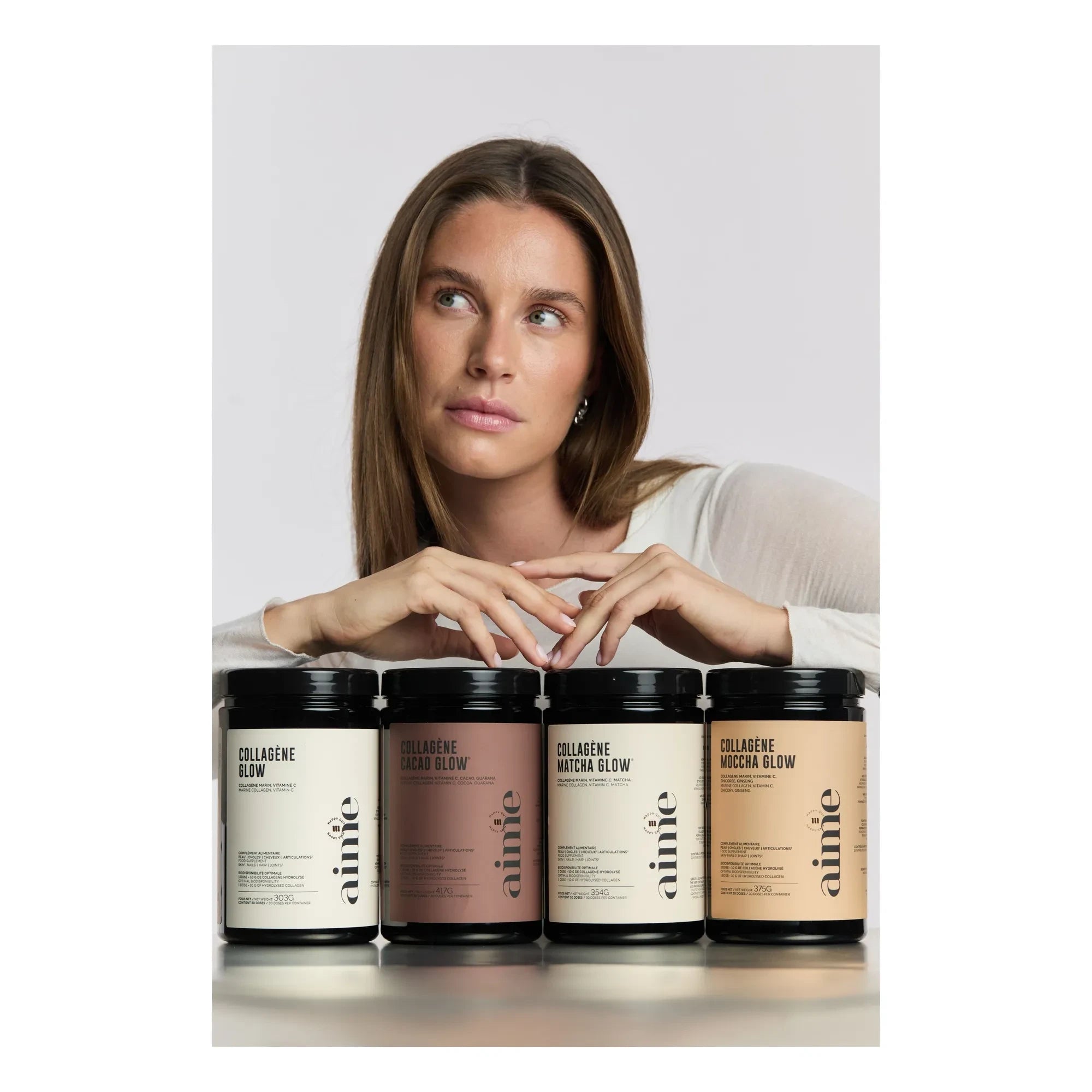 AIME - Suplemento alimenticio de colágeno Matcha Glow - 30 días