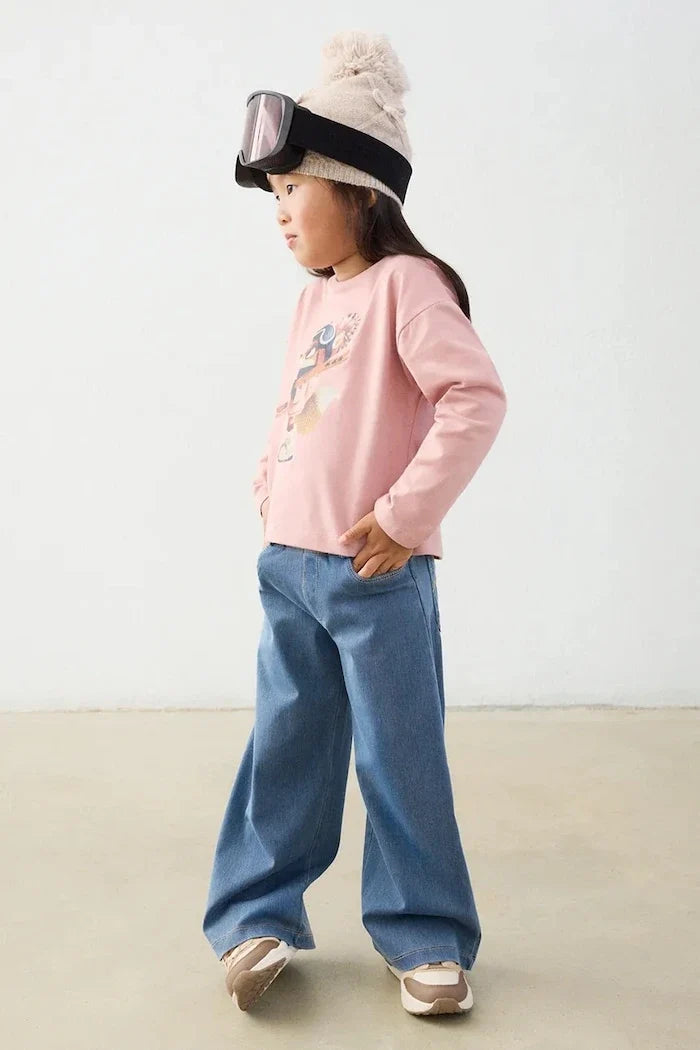 Pantalones vaqueros anchos para niños