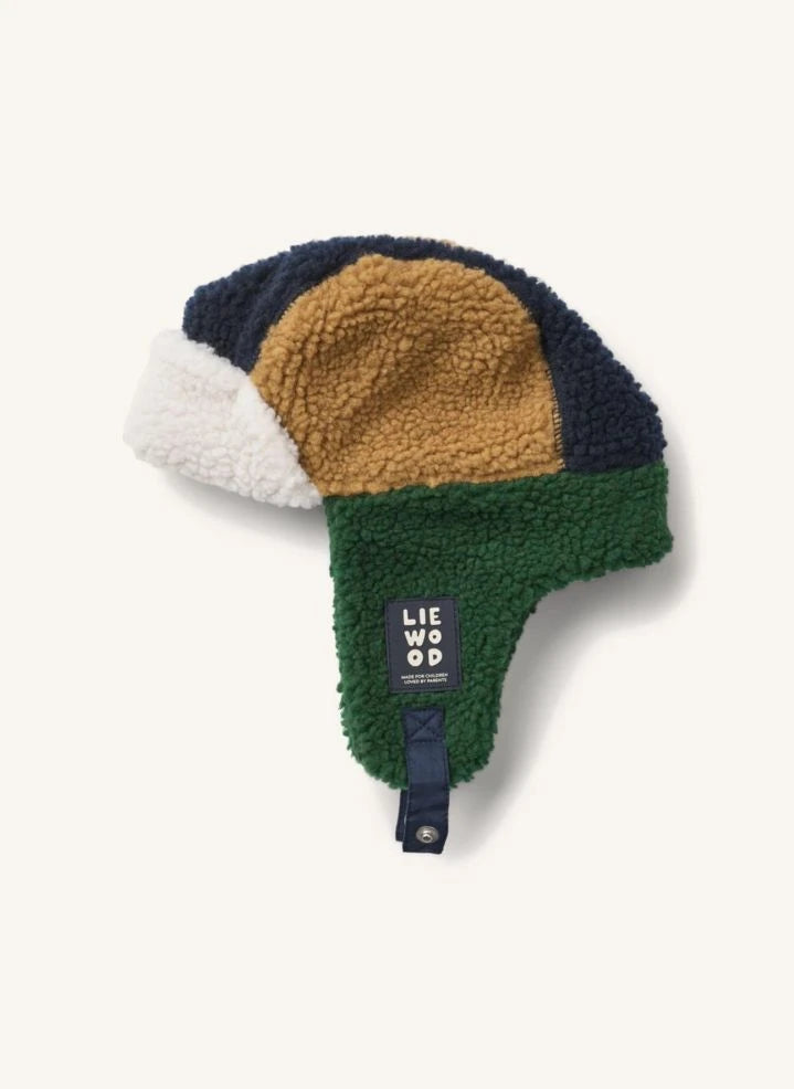 Liewood - Chapka Sherpa Colorblock Bravo Materiales Reciclados | Azul Marino
