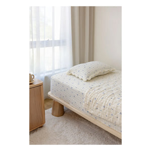 Soft Spot - Sábana ajustable de algodón orgánico Arándanos