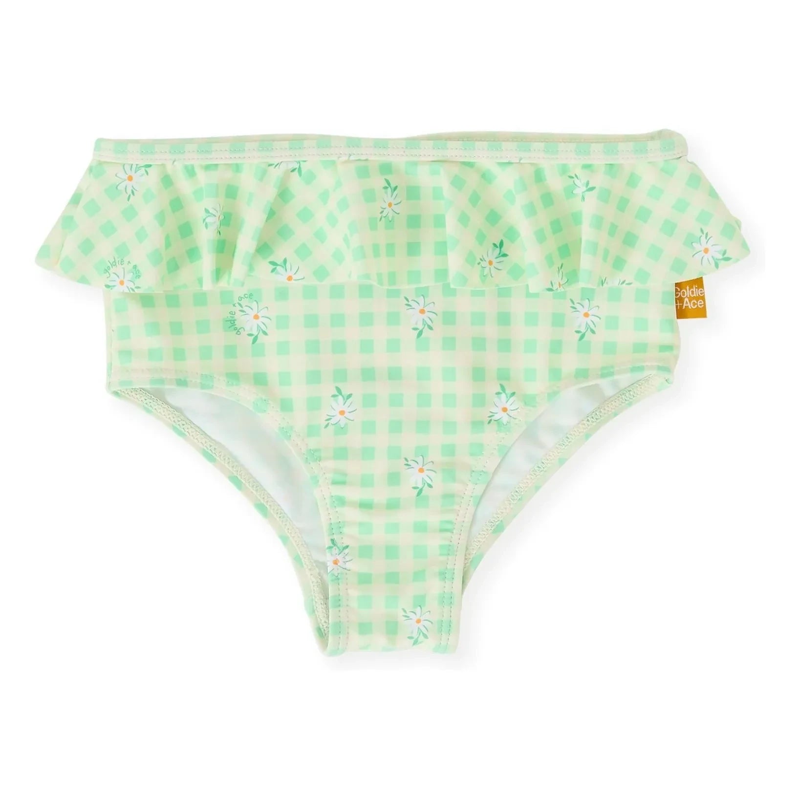 Goldie + Ace - Braguita de baño de cuadros floreados | Verde