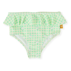 Goldie + Ace - Braguita de baño de cuadros floreados | Verde