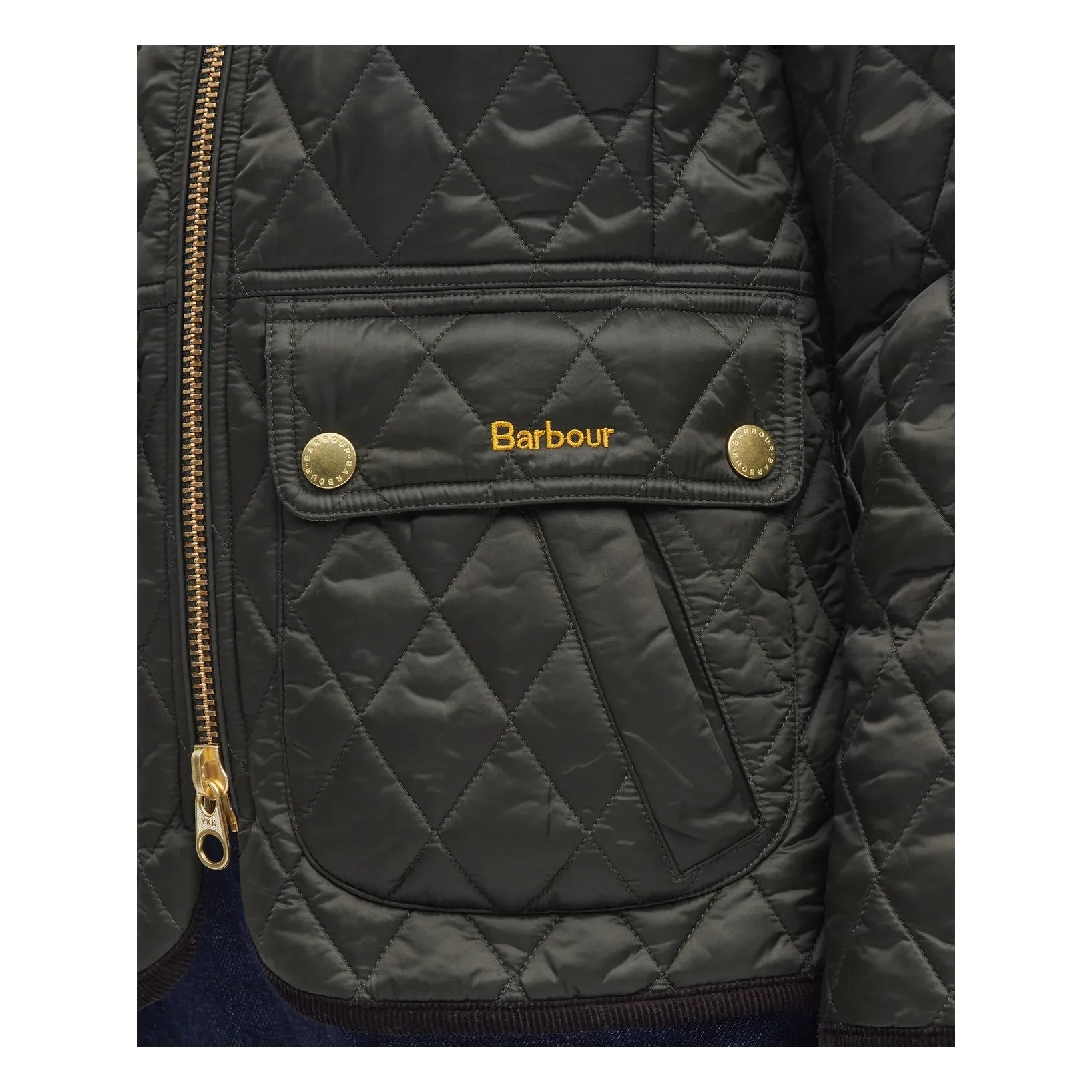 Barbour - Beadnell Dar Kesim Kapitone Ceket | Haki