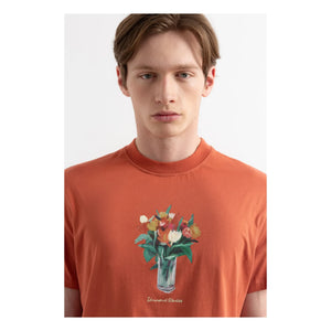 Edmmond Studios - Camiseta de algodón Lush | Ocre rojo