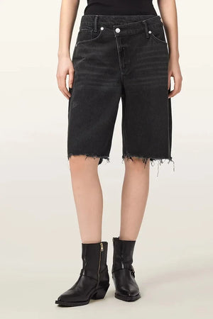 AllSaints AKI, shorts vaqueros para mujer