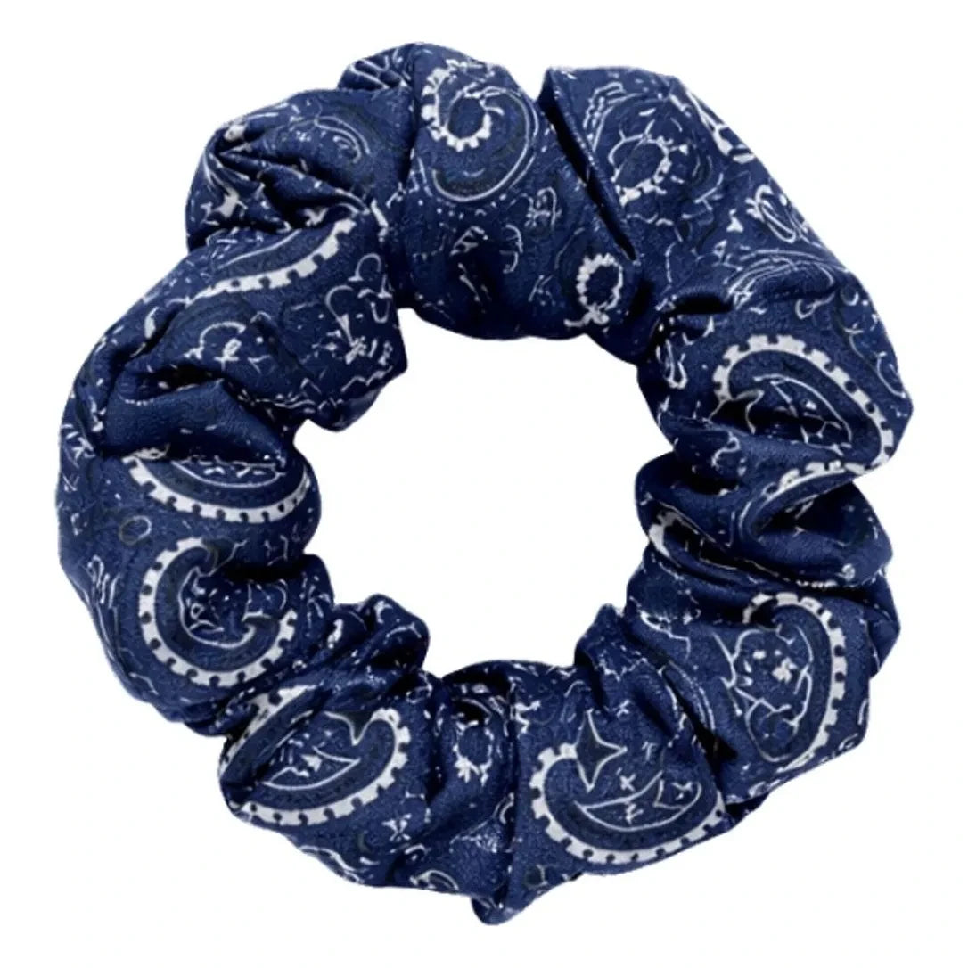 Emily's Pillow - Pañuelo de seda Chouchou - Mediano | Azul