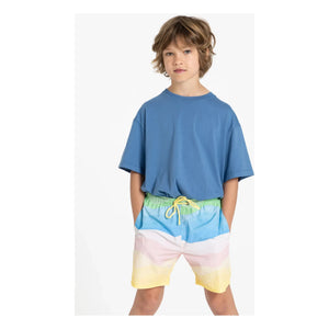 Camiseta de algodón orgánico Nils para niño de Smallable | Azul real