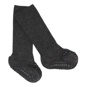 GOBABYGO - Calcetines Antideslizantes de Bambú | Gris oscuro