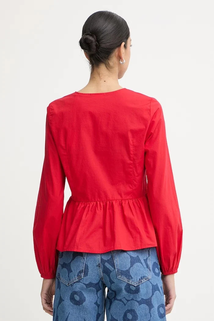 Blusa de algodón con volantes para mujer Marc O'Polo