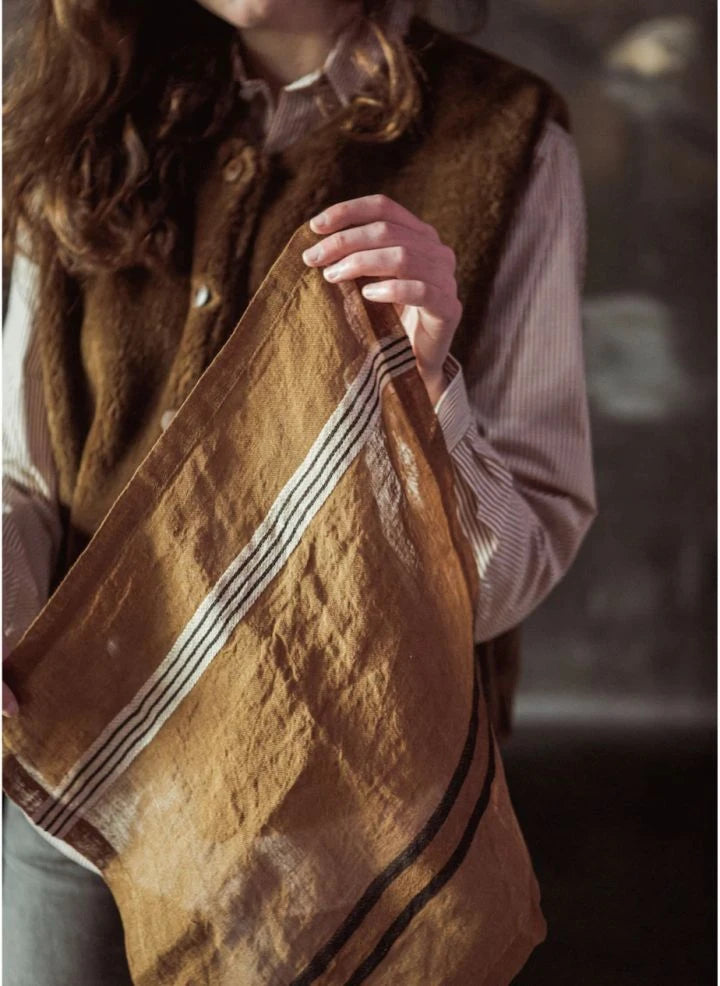 Libeco - Servilleta a Rayas | Beige