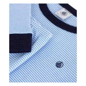 Petit Bateau - Pijama de algodón orgánico Milleraies de corte ajustado a rayas | Azul