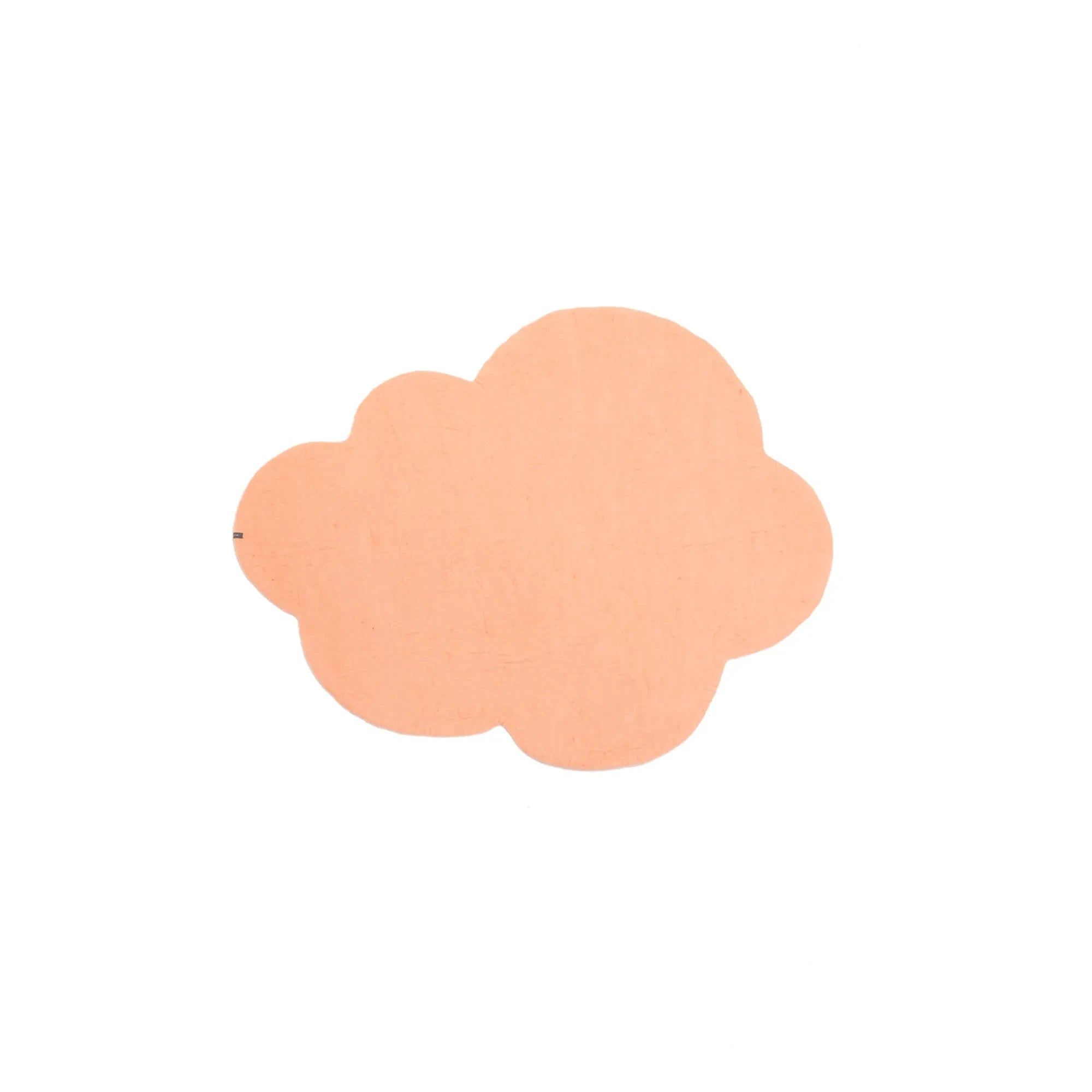 Muskhane - Alfombra de fieltro con forma de nube | Rosa empolvado