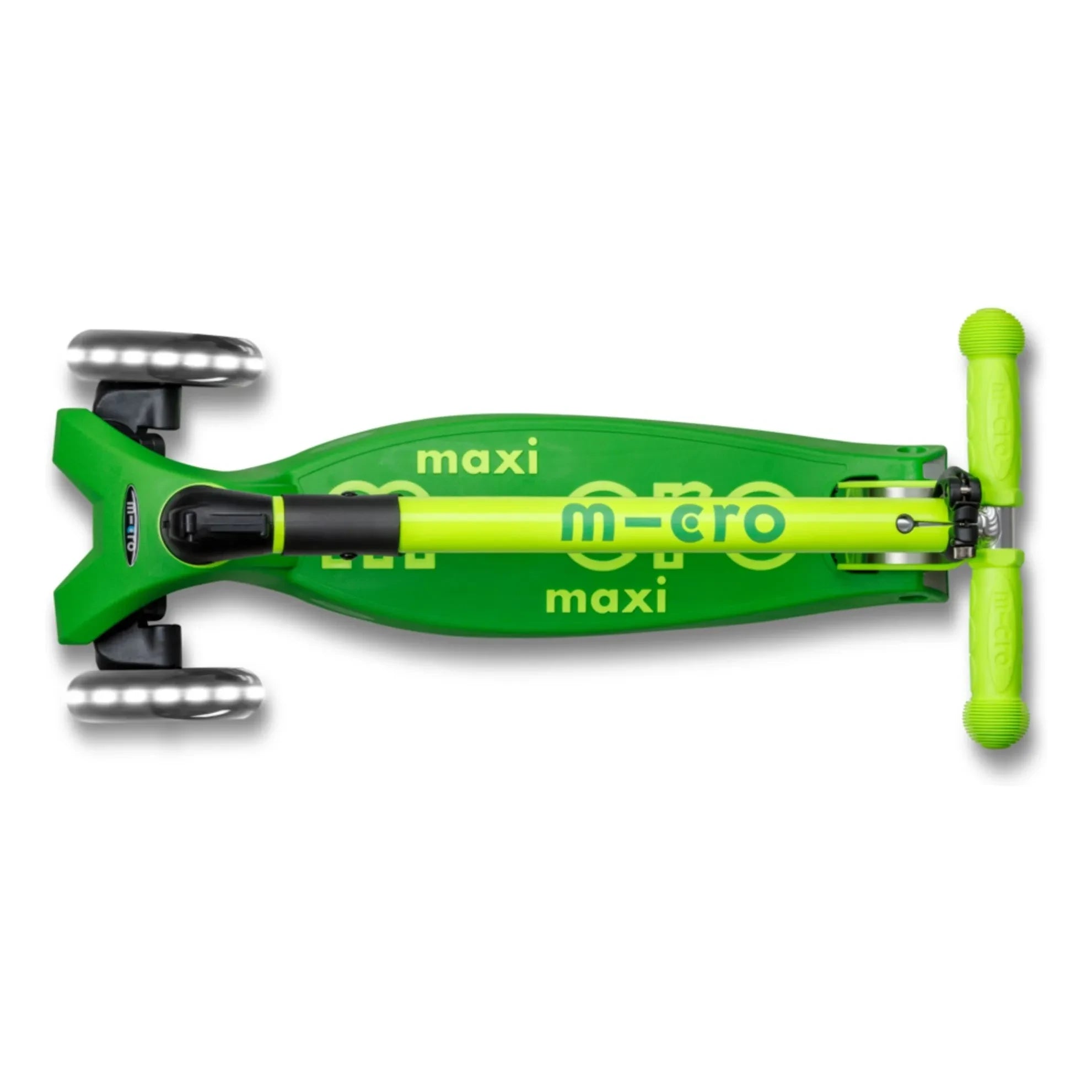 Patinete Micro - Maxi Plegable Neón LED | Verde