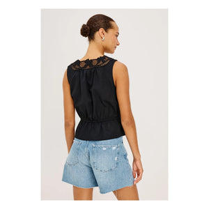 Rails - Blusa bordada Leilani | Negra