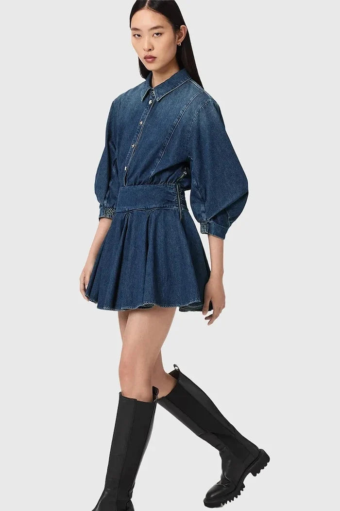 Vestido de mezclilla acampanado ARLO de AllSaints