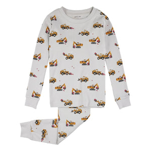 Petit Lem - Pijama excavadora de algodón orgánico | Gris