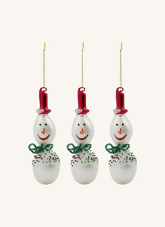 House Doctor - Adornos navideños de muñecos de nieve - Set de 3