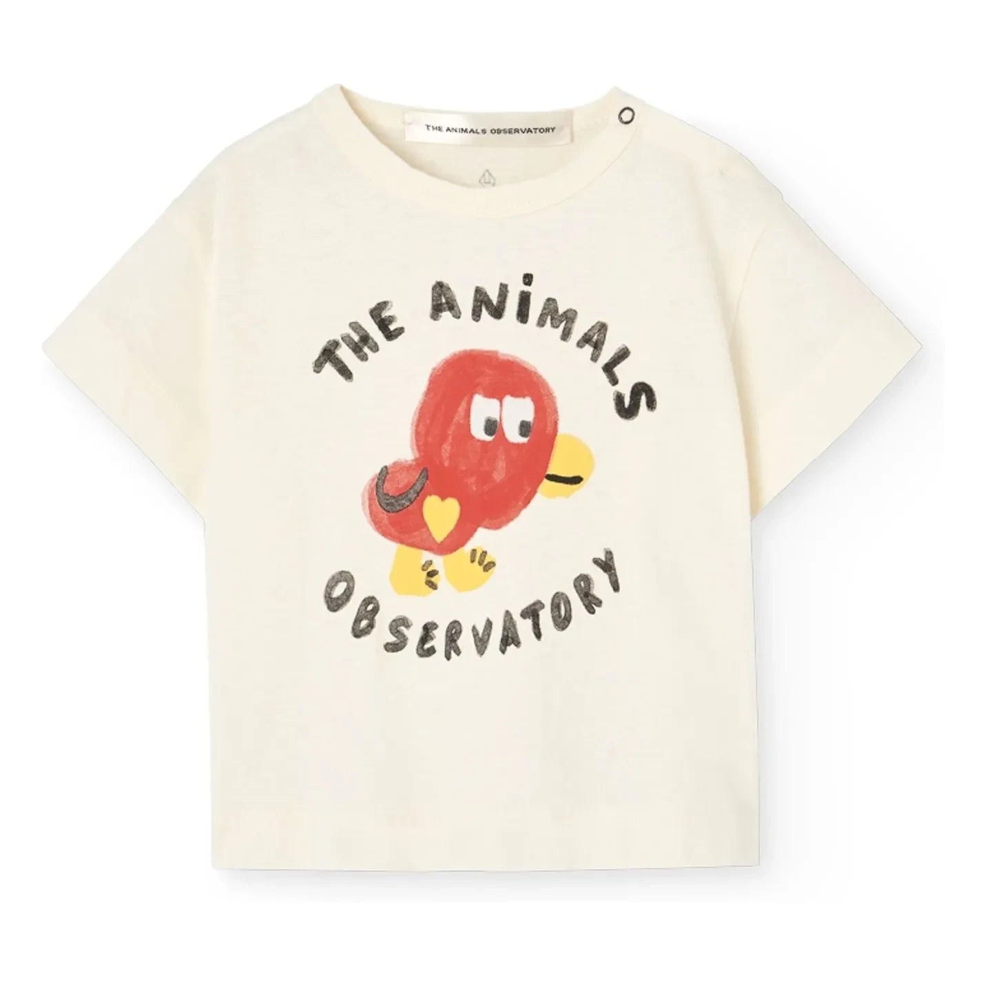 The Animals Observatory - Camiseta Pangolin Pollito Algodón Orgánico | Blanca