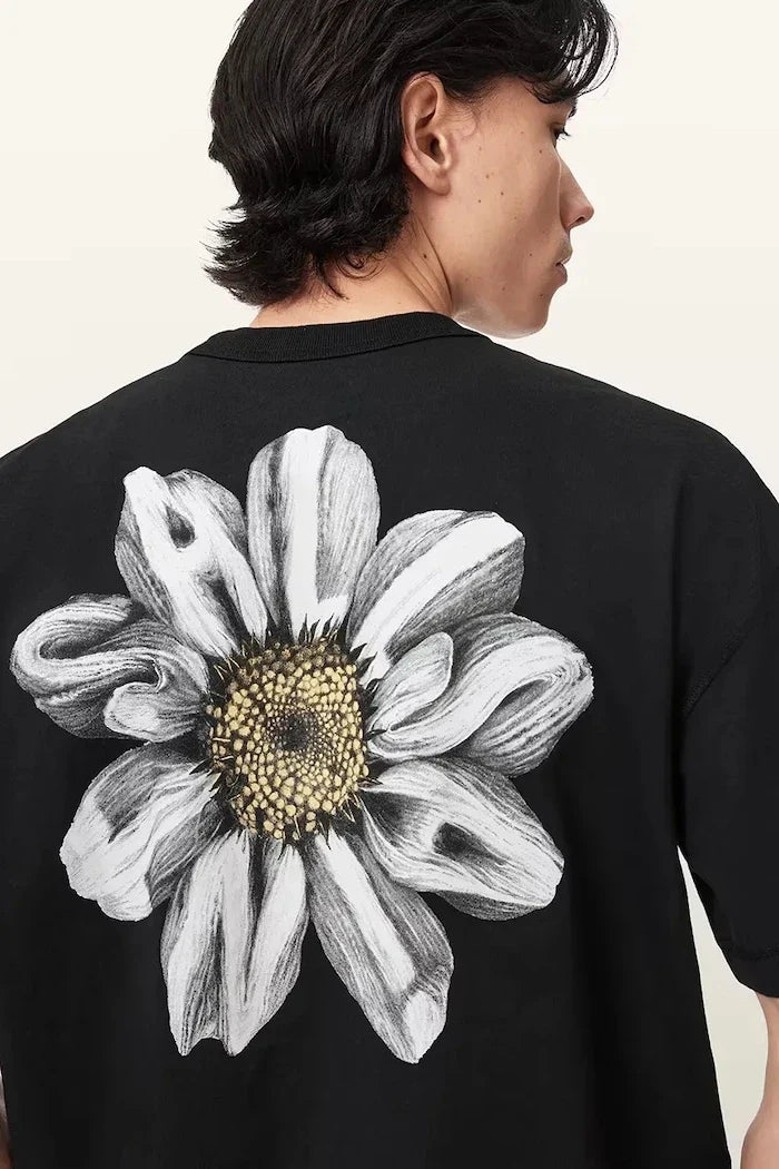 Camiseta extragrande de algodón AllSaints para hombre PETALS
