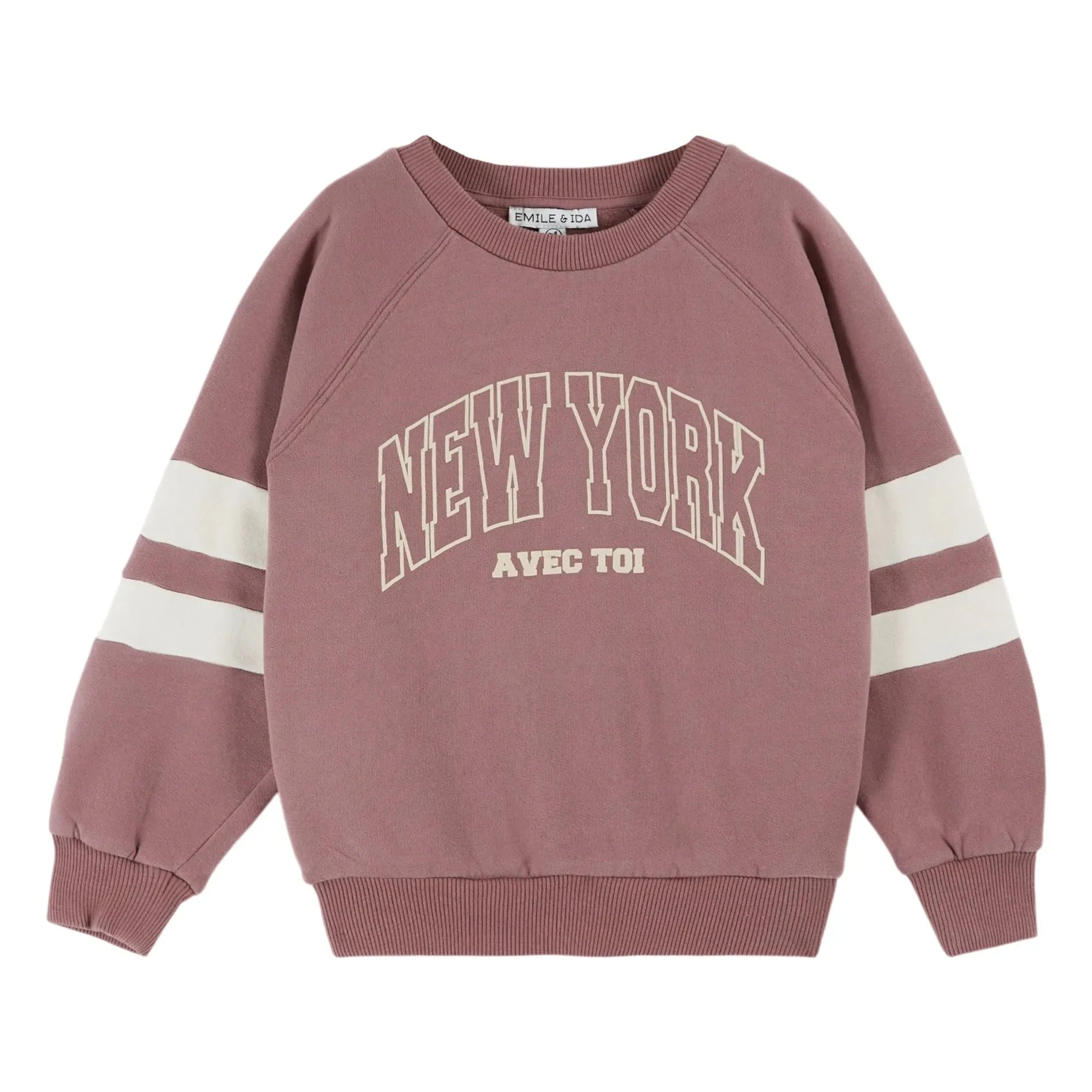 Emile et Ida - Sudadera de algodón orgánico NY | Morado oscuro