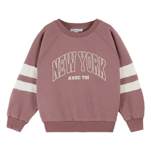 Emile et Ida - Sudadera de algodón orgánico NY | Morado oscuro