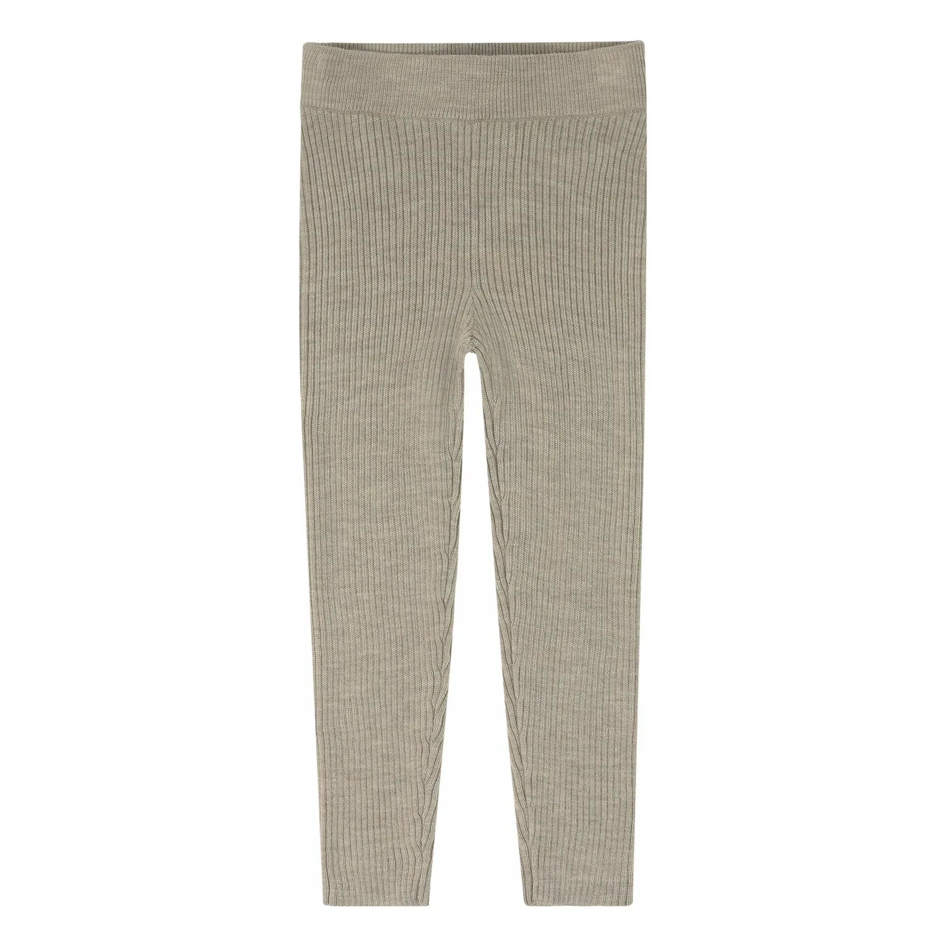 FUB - Leggings de lana merino | Beige jaspeado