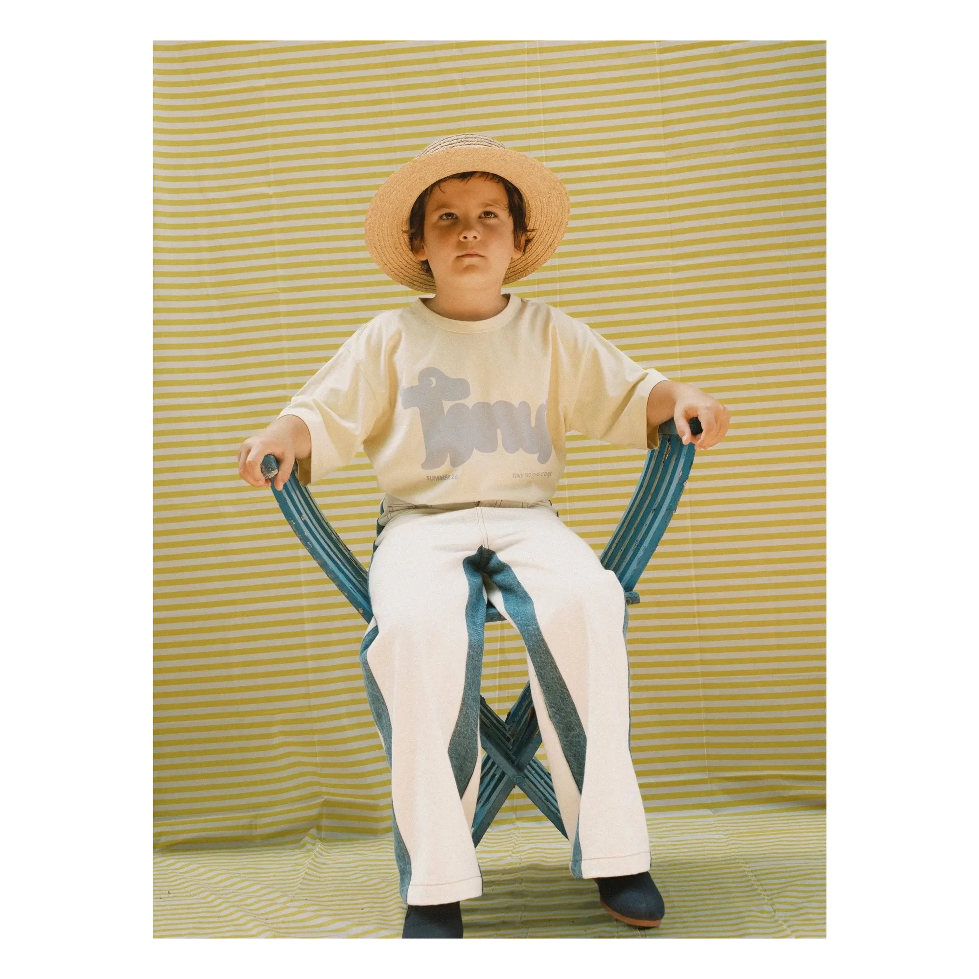 Tinycottons - Camiseta de algodón orgánico Tiny Dog | Amarillo pálido