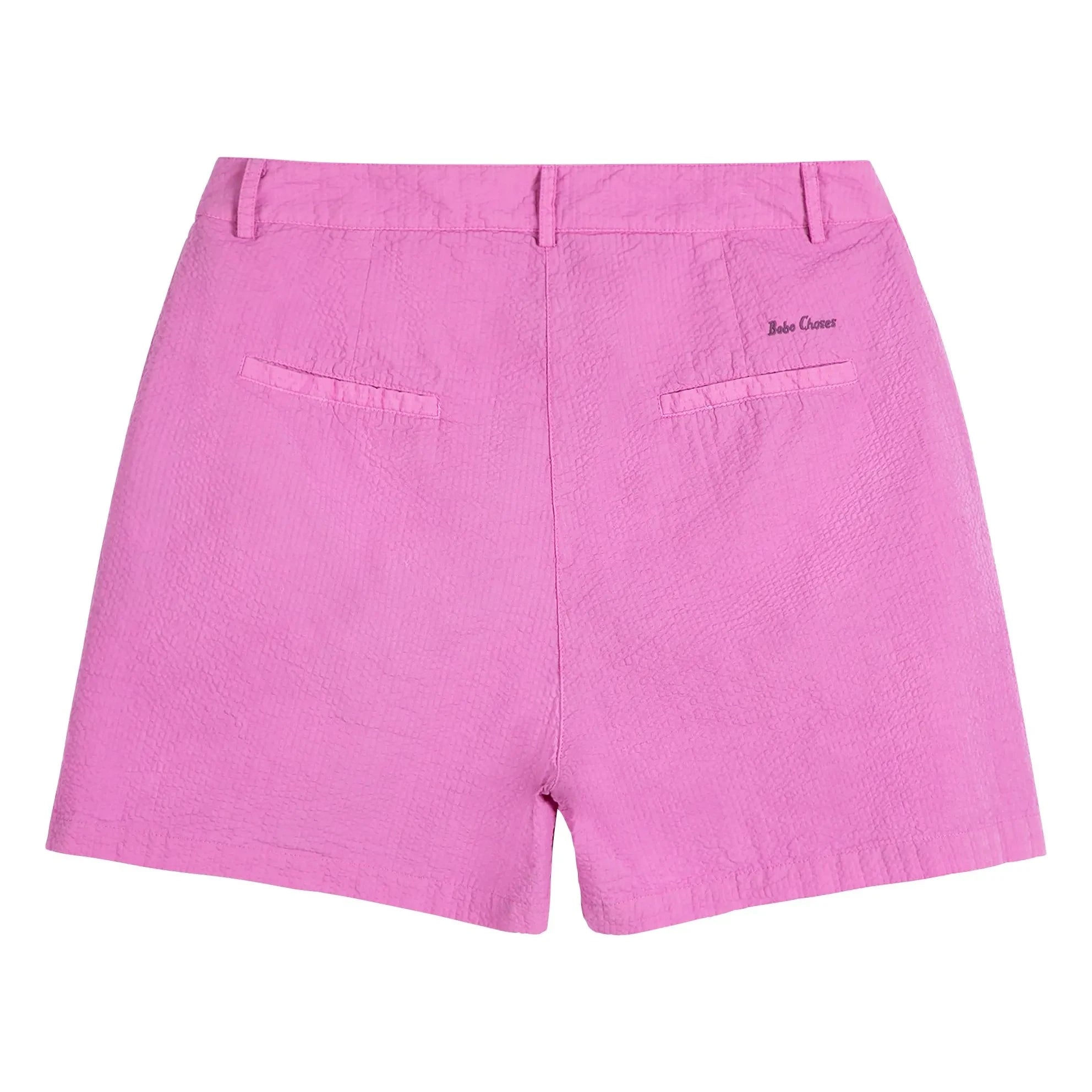 Bobo Choses - Shorts plisados de seersucker de algodón morado