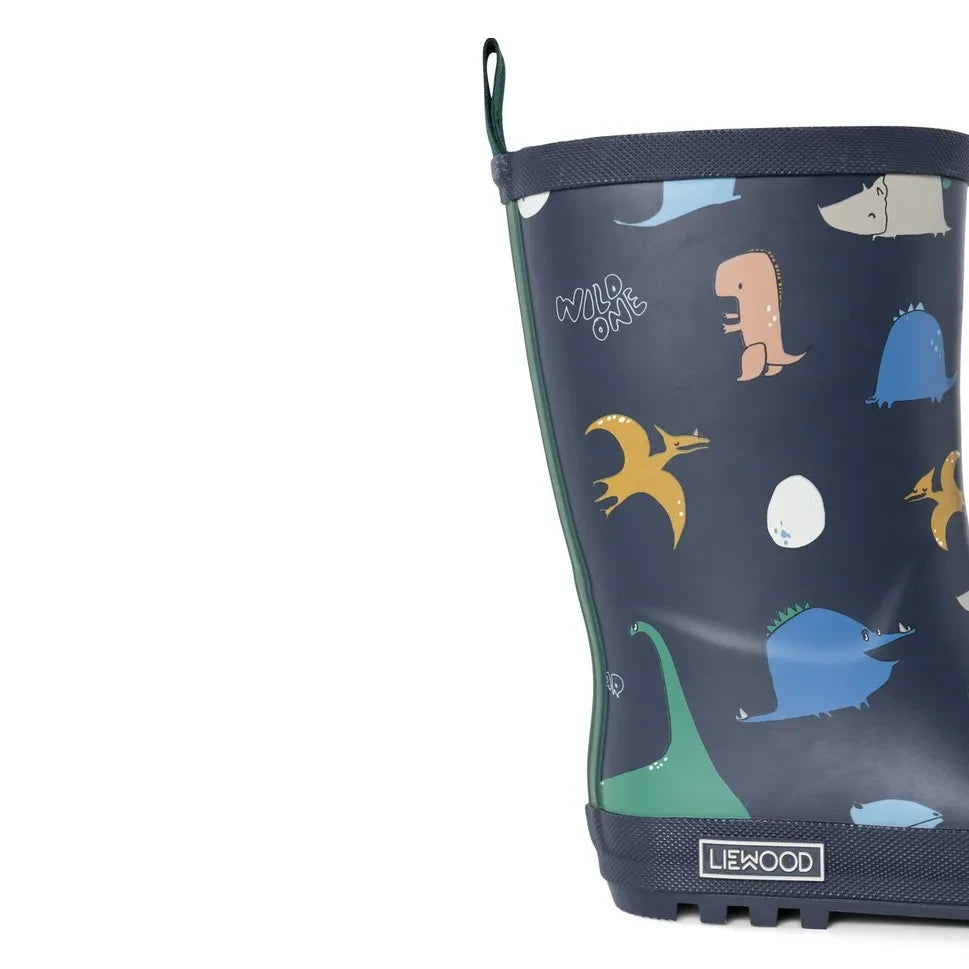 Liewood - Mason Botas de lluvia de dinosaurio | Azul marino