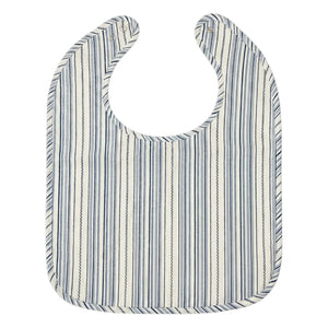 Editions Aimable - Bib Bertille | Azure Çizgili Poplin