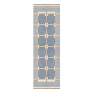 Layered - Alfombra de lana Ruth, diseño röllakan | Azul