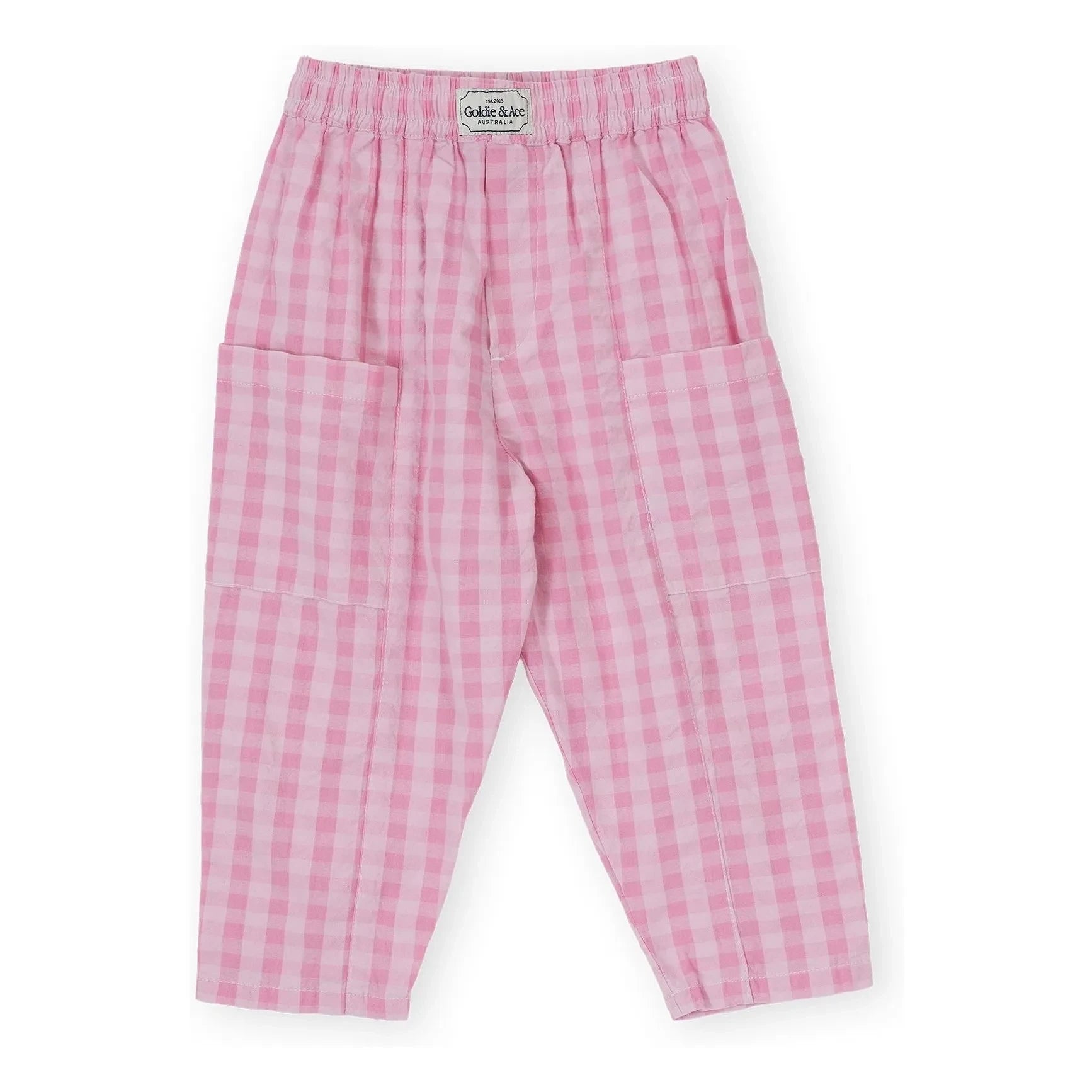 Goldie + Ace - Pantalones con Bolsillos a Cuadros Vichy | Rosa