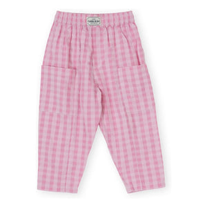 Goldie + Ace - Pantalones con Bolsillos a Cuadros Vichy | Rosa