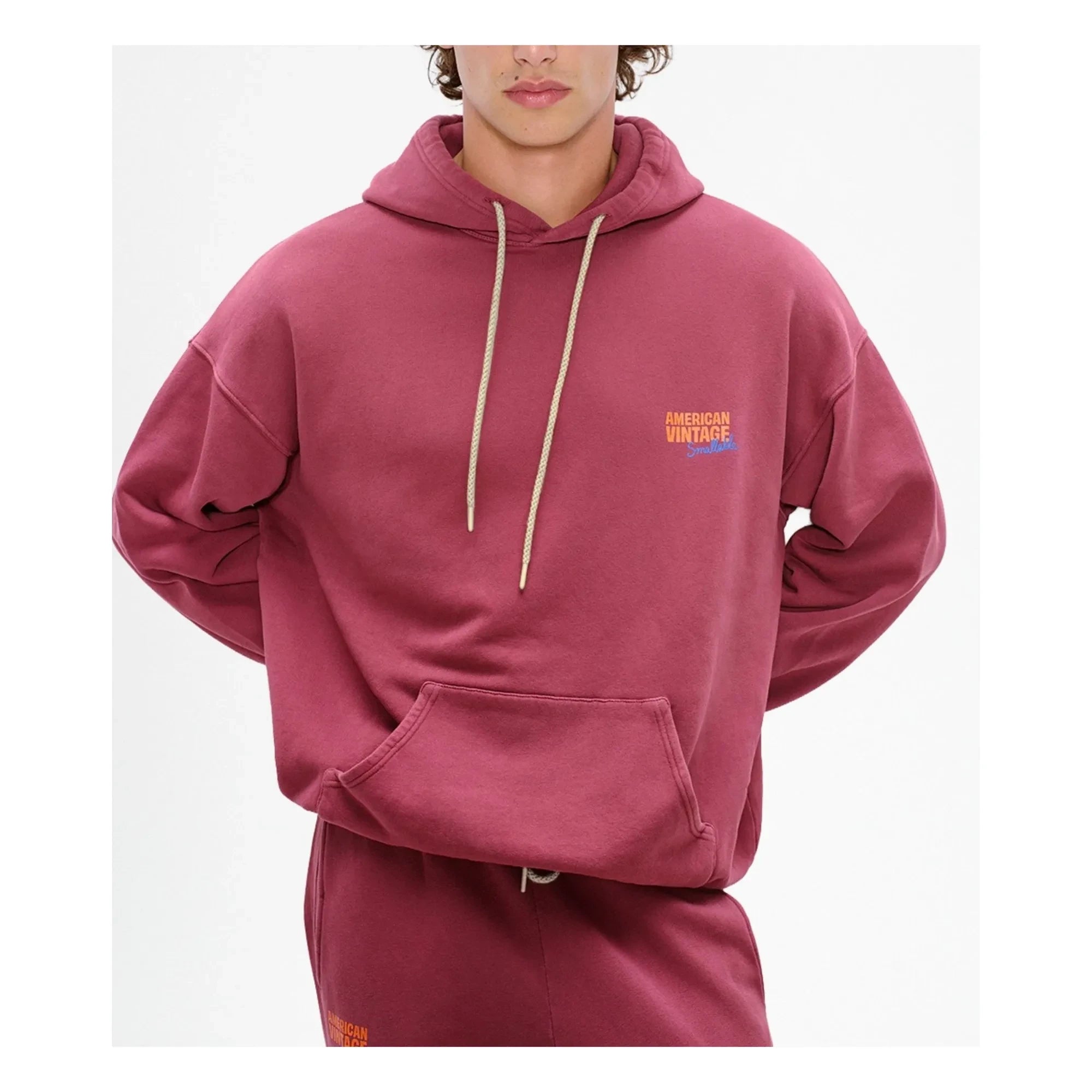 American Vintage - Colaboración American Vintage X Smallable - Sudadera con Capucha Izubird | Crimson