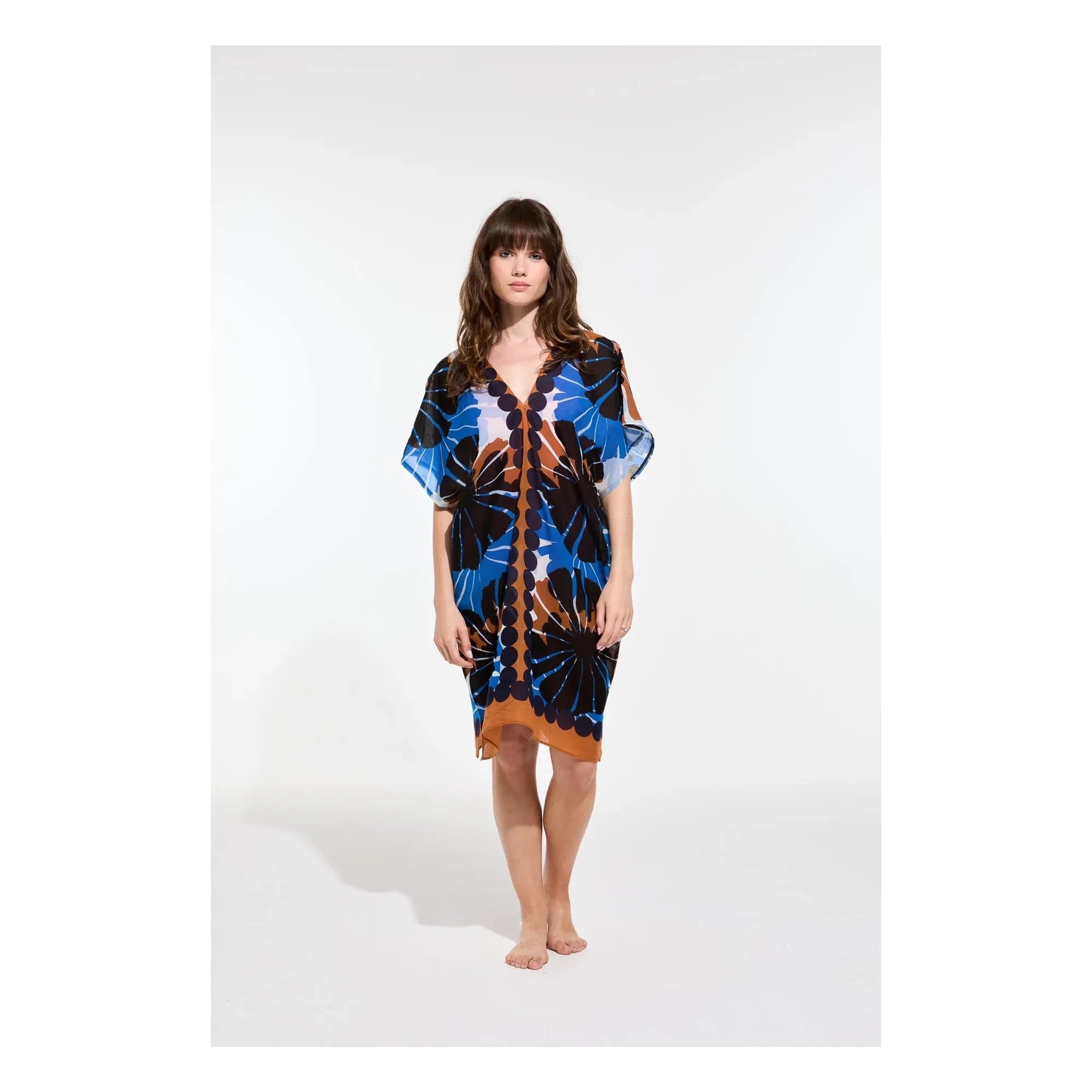Mapoésie - Elia Pavot Vestido de Algodón | Azul
