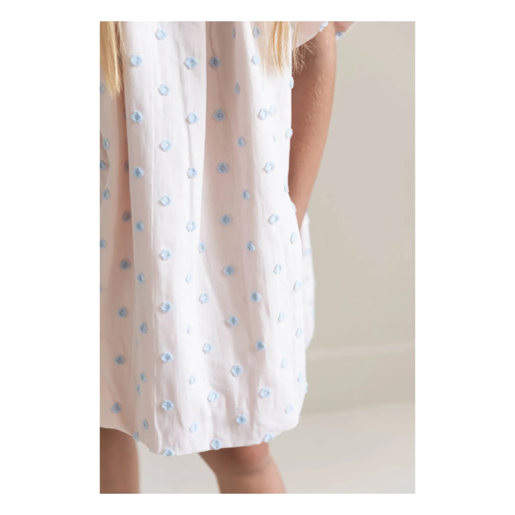 Jenest - Vestido globo de algodón orgánico Bella Pois | Rosa claro