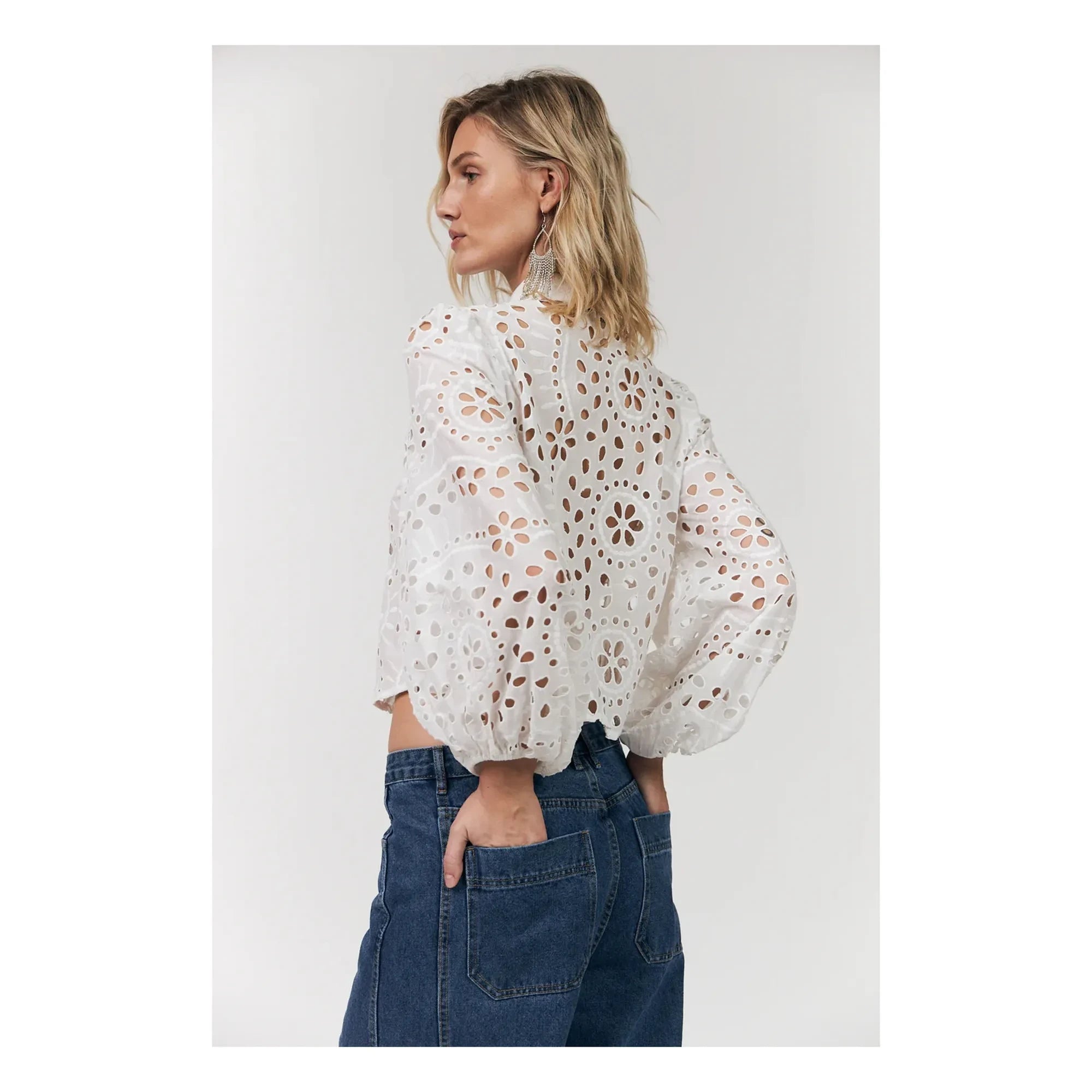 Lollys Laundry - Camisa de algodón Remy | Blanco
