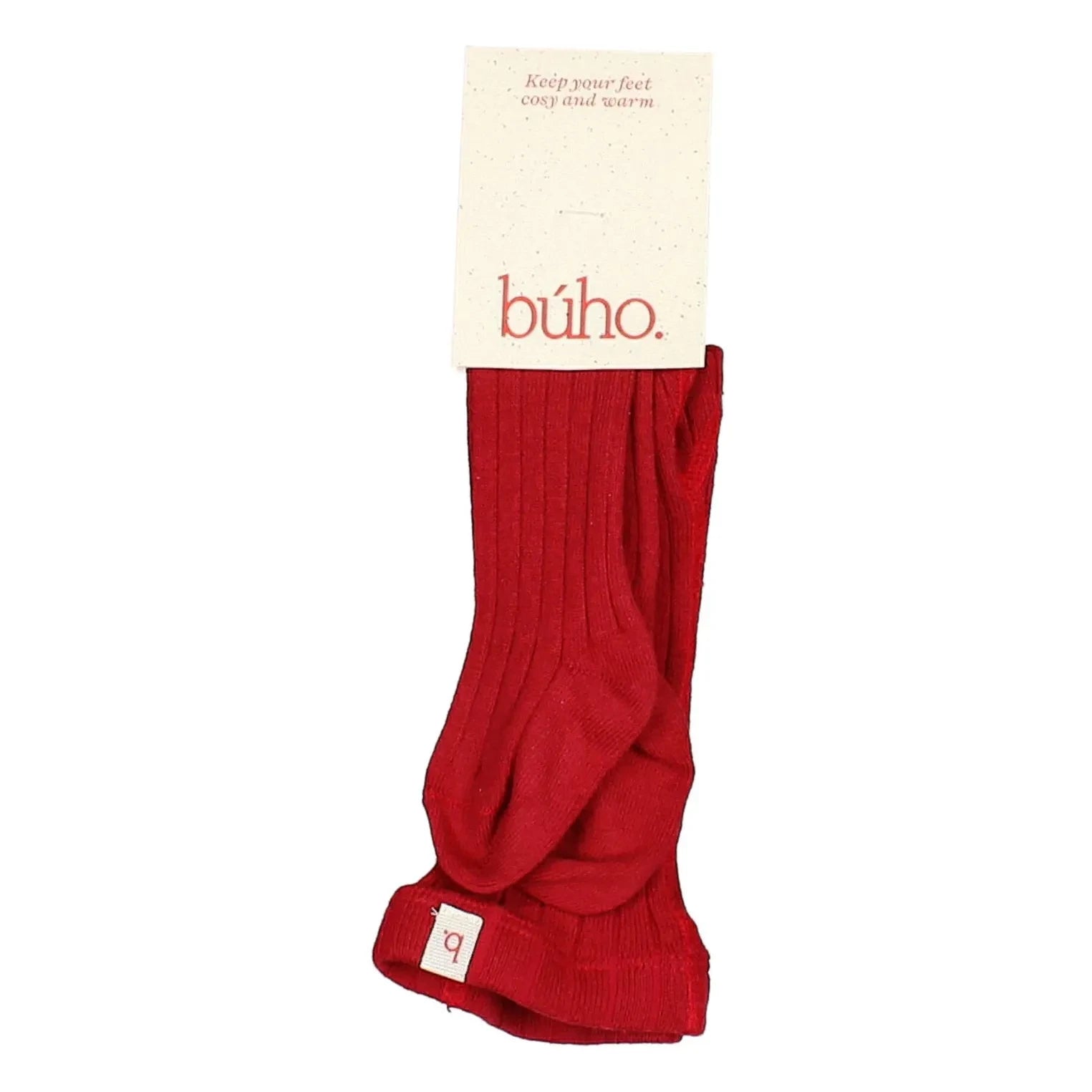 Búho - Leggings acanalados | Rojo cereza