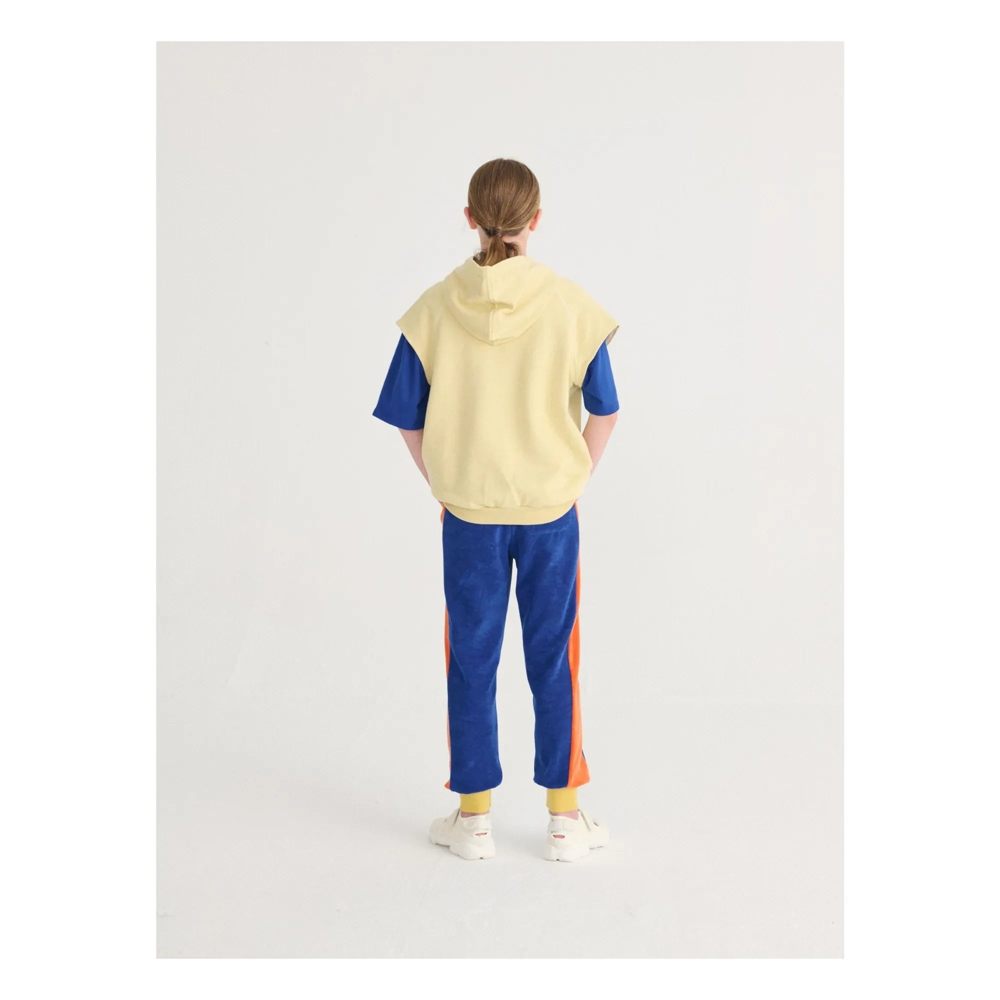 Bobo Choses - Pantalón de chándal de rizo de algodón orgánico con bloques de color | Azul real