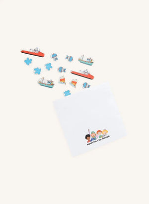 Moulin Roty - Juego Magnético de Barcos de Guerra - Hoy es Miércoles