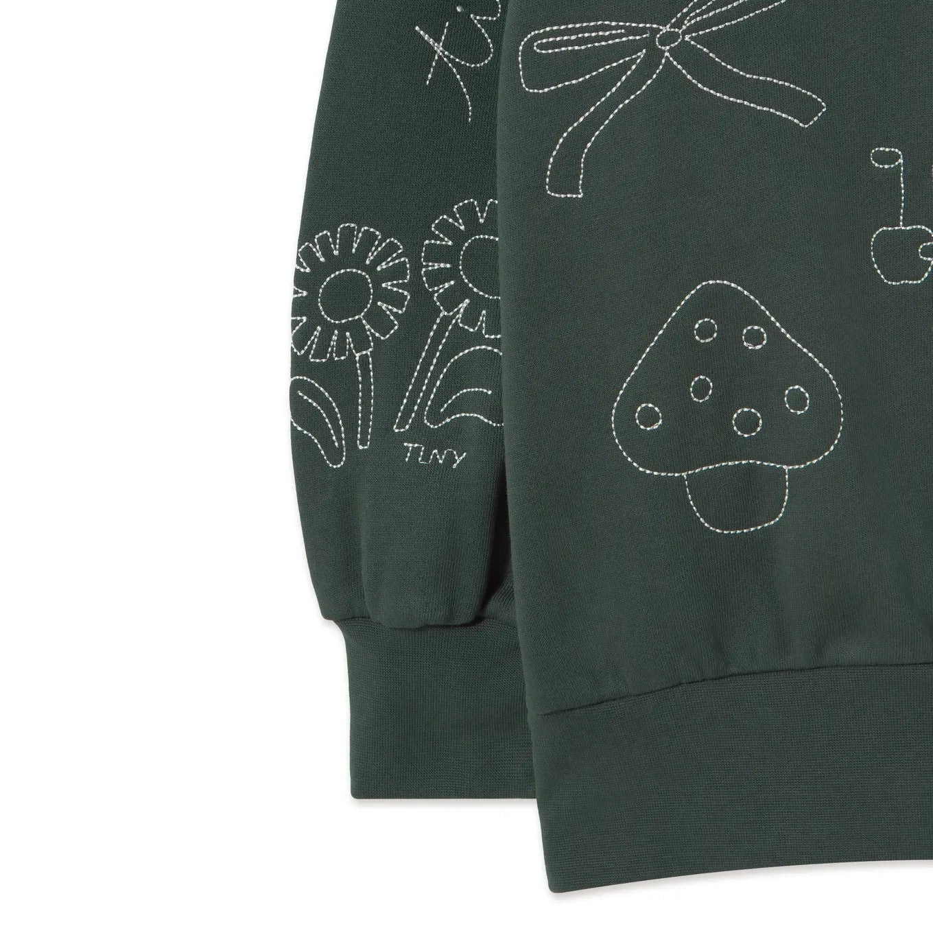 Tinycottons - Organik Pamuk Mantar Sweatshirt | Yeşil